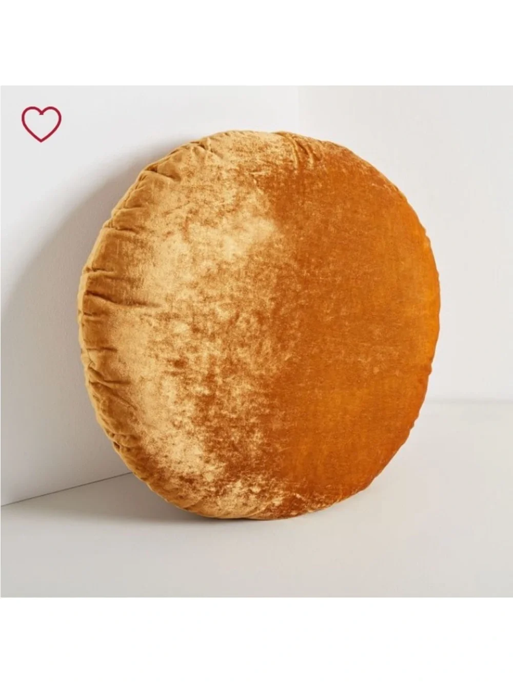 West Elm Set of Round Lush Velvet Pillows in Gold